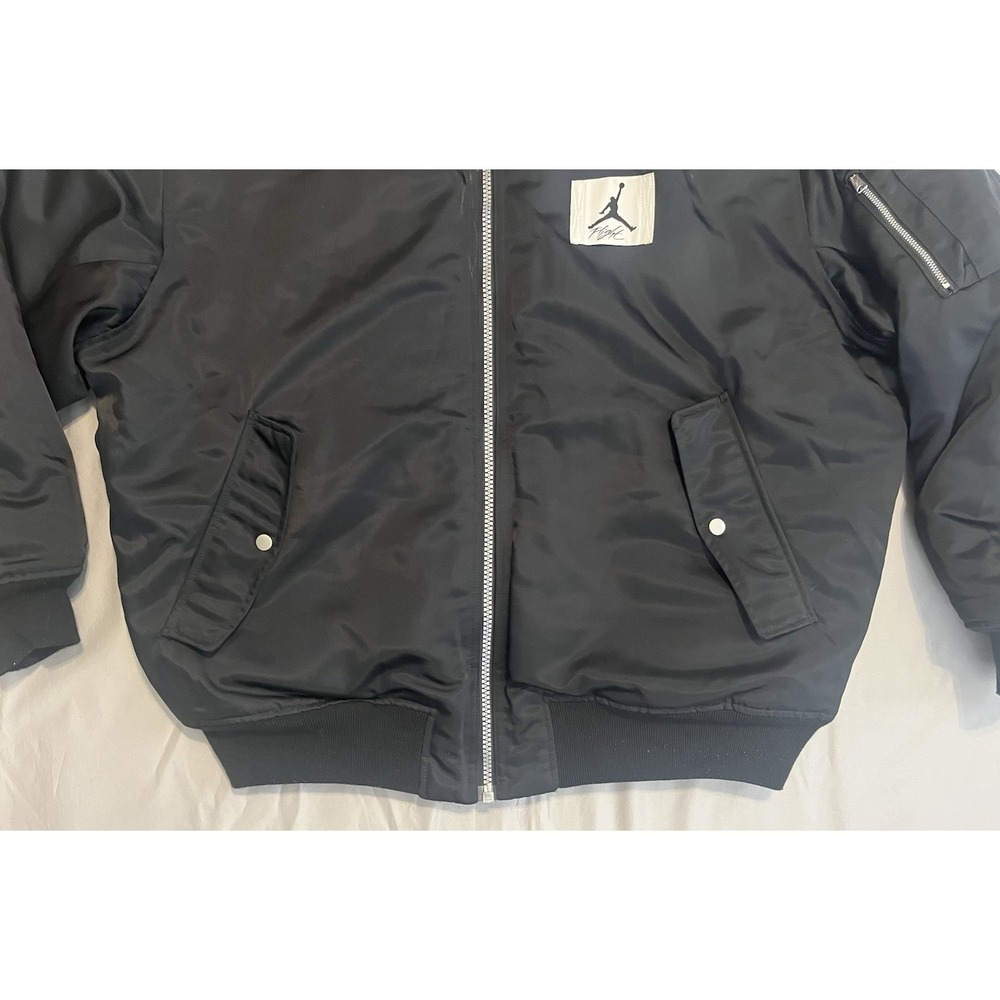 Air Jordan Reversible Varsity Jacket Black Coat Puffy 2XL DQ7344-010 - Picture 5 of 16
